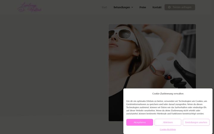 Screenshot of laserlounge-drhalleck.de