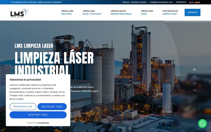 Screenshot of lasermsolutions.com