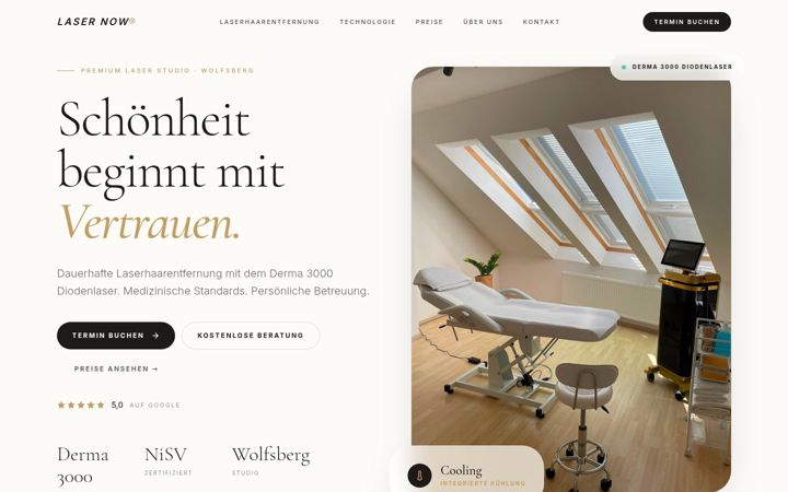 Screenshot of lasernow.at