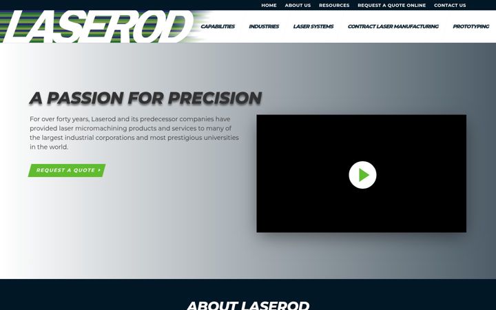 Screenshot of laserod.com