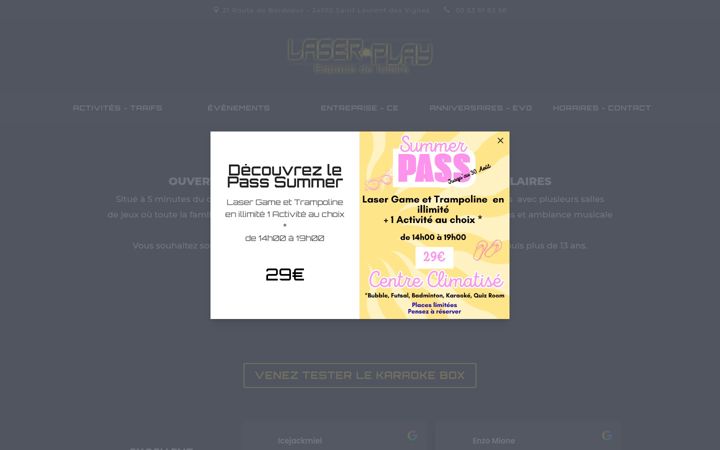 Screenshot of laserplay.fr