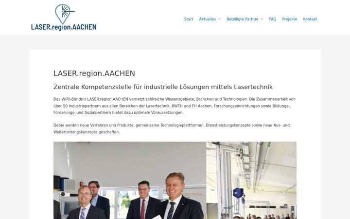 Ekraanipilt saidist laserregionaachen.de