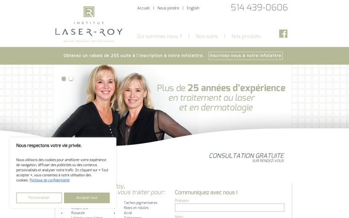 Screenshot of laserroy.com