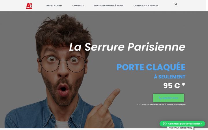 Screenshot of laserrureparisienne.com