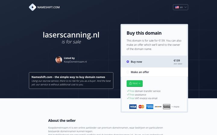 Screenshot of laserscanning.nl