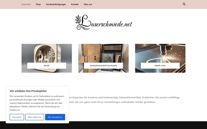 Screenshot of laserschmiede.net