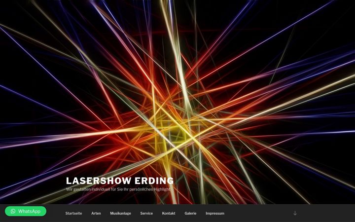 Screenshot of lasershow-erding.de