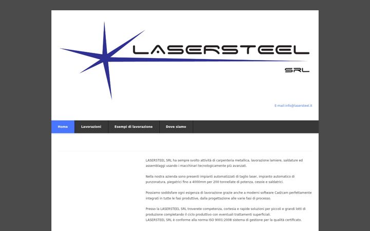 Screenshot of lasersteel.it