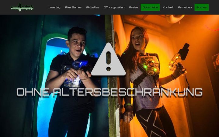 Screenshot of lasertag-arena-leipzig.de