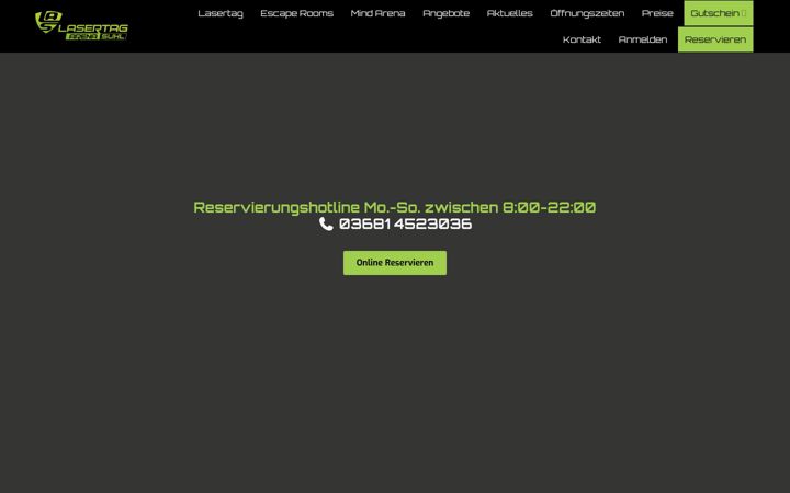 Screenshot of lasertag-suhl.de