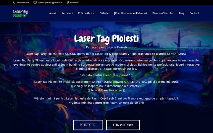 Screenshot of lasertagploiesti.ro