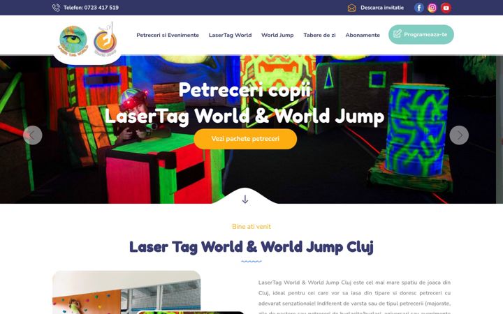 Screenshot of lasertagworld.ro