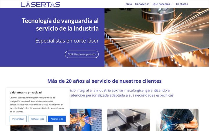 Screenshot of lasertas.com