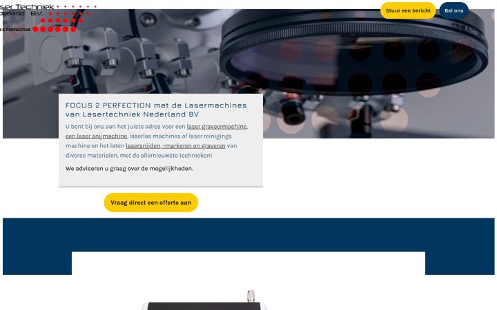 Screenshot of lasertechnieknederland.nl