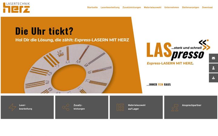 Screenshot of lasertechnik-herz.de
