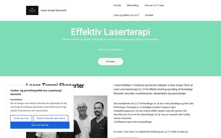 Screenshot of laserterapi-danmark.dk