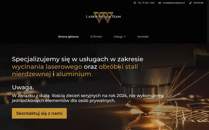 Skjermbilde av laserwojdateam.pl