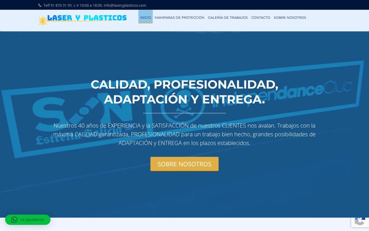 Screenshot of laseryplasticos.com