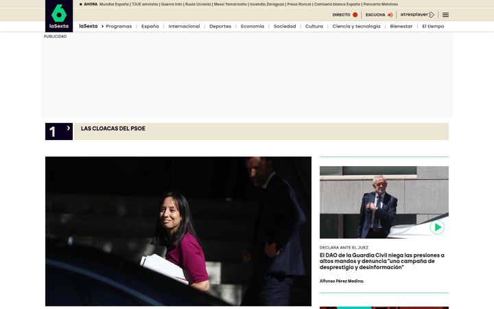 Skærmbillede af lasexta.com