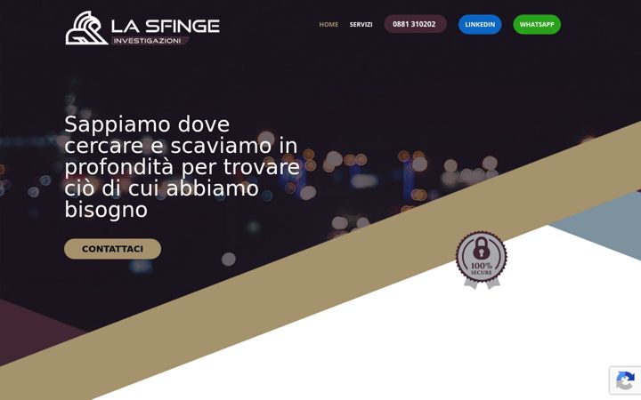 Screenshot of lasfingeinvestigazioni.it