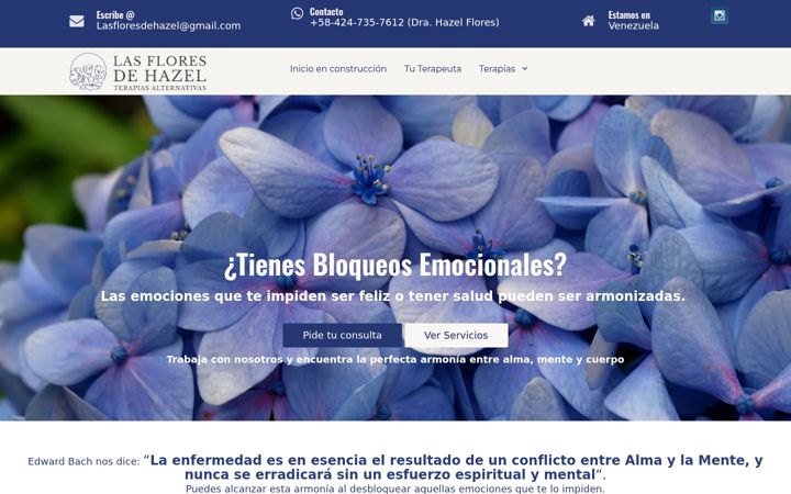 Screenshot of lasfloresdehazel.com