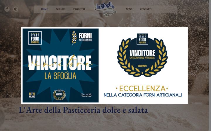 Screenshot of lasfogliasrl.it