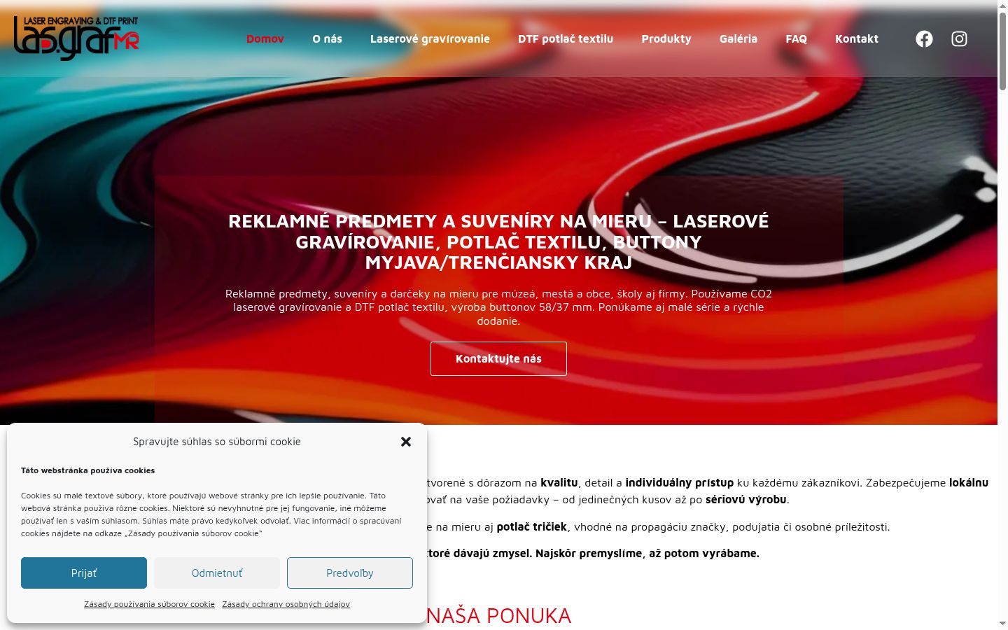 Screenshot del banner di consenso mostrato prima di qualsiasi interazione