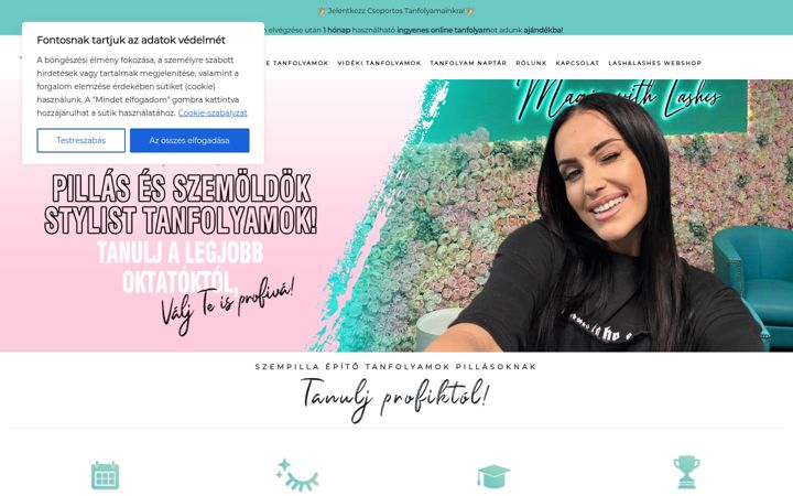 Screenshot of lashandlashesacademy.hu