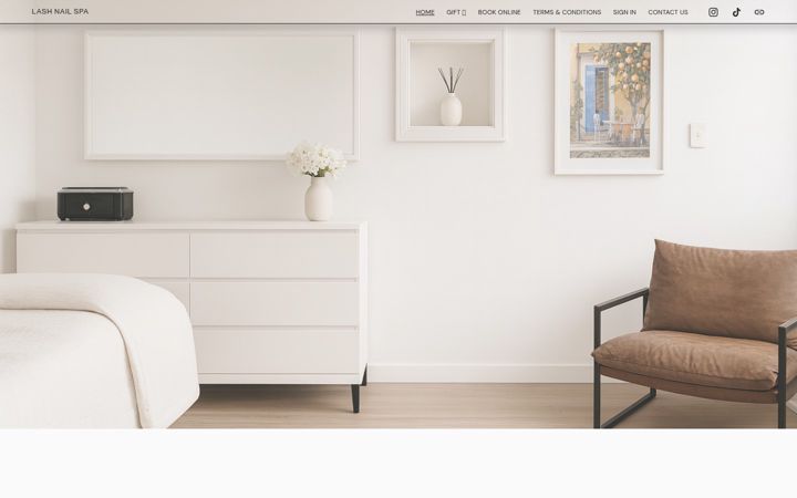 Screenshot of lashandnailspa.com.au