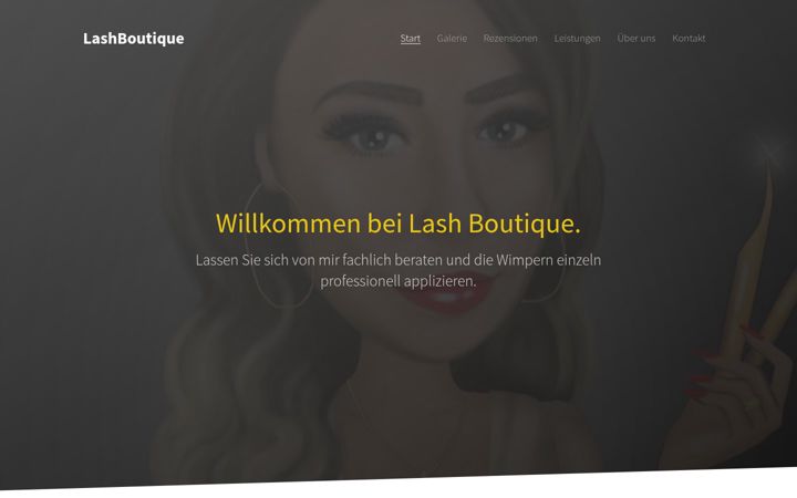 Screenshot of lashboutique.de