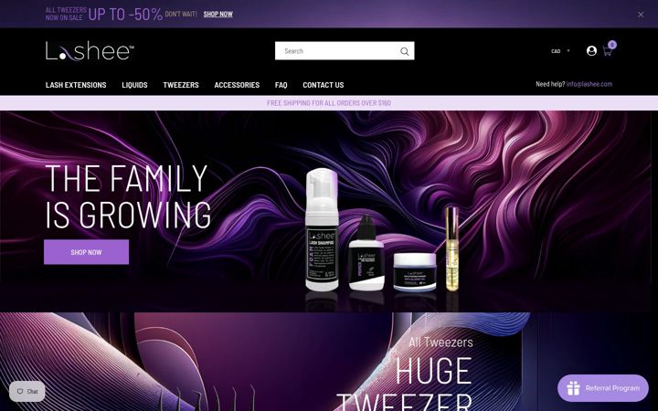 Screenshot of lashee.com