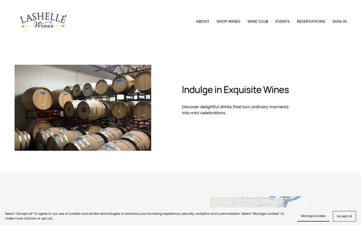 Screenshot of lashellewines.com