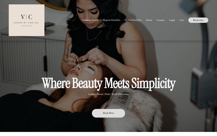 Screenshot of lashesbyvira.com