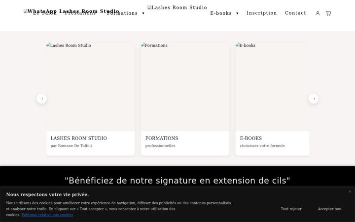 Screenshot of lashesroomstudio.fr