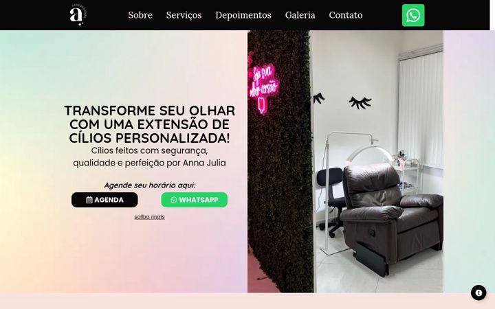 Screenshot of lashnaju.com.br