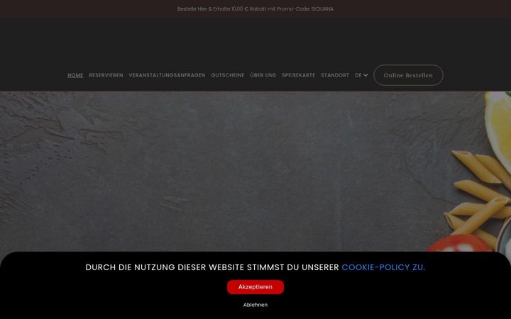 Screenshot of lasicilianamainz.de