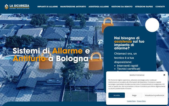 Screenshot of lasicurezza.it
