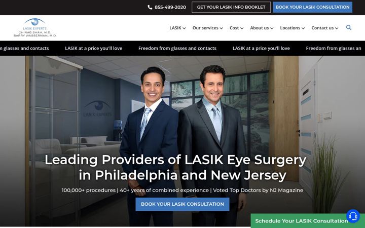 Screenshot of lasikexperts.com