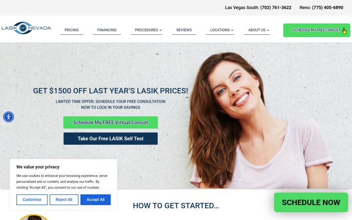 Screenshot of lasikofnv.com
