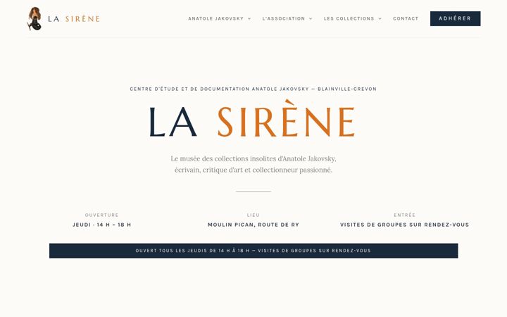Screenshot of lasirenemusee76.com