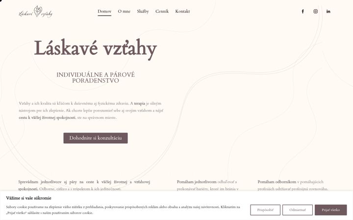 Screenshot of laskavevztahy.sk