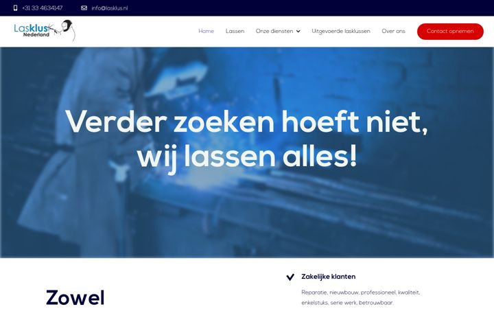 Screenshot of lasklus.nl