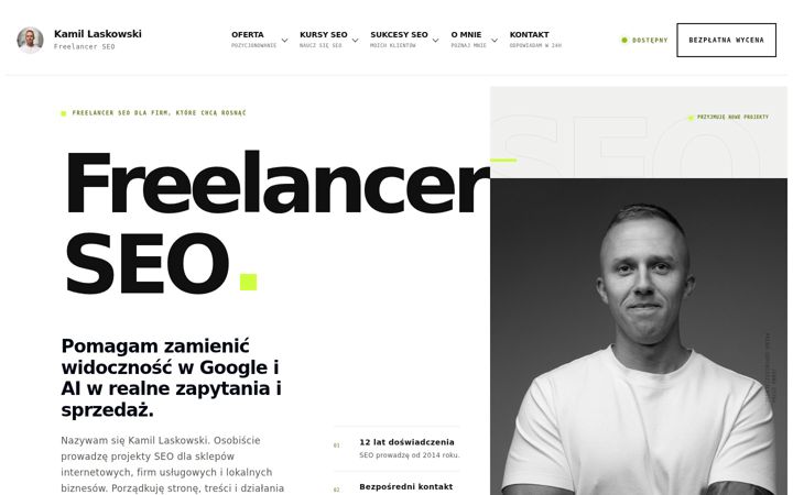 Screenshot of laskowskikamil.pl