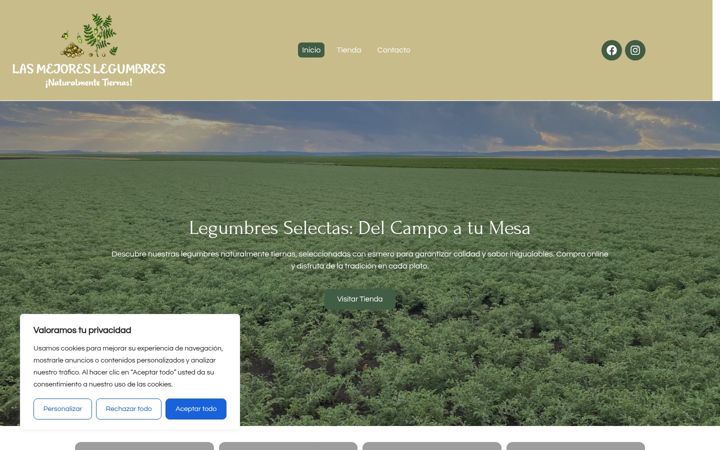 Screenshot of lasmejoreslegumbres.com