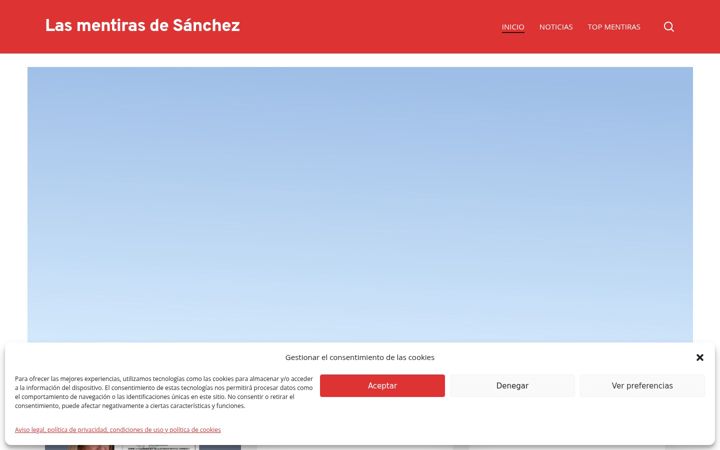 Screenshot of lasmentirasdesanchez.com