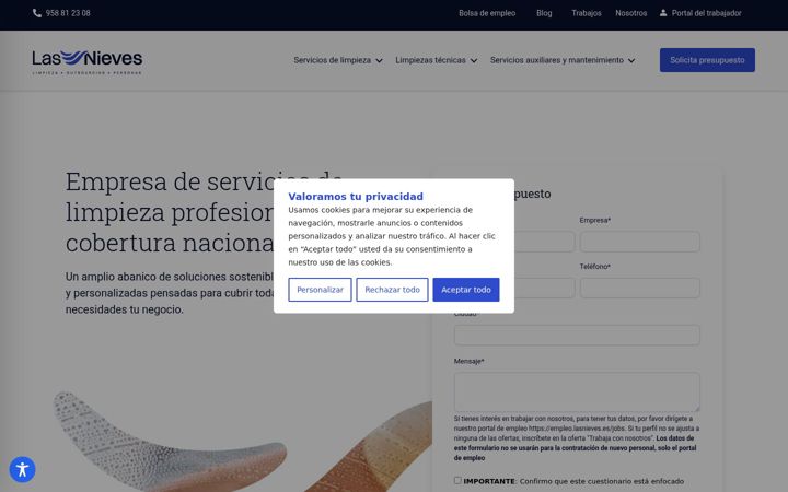 Screenshot of lasnieves.es