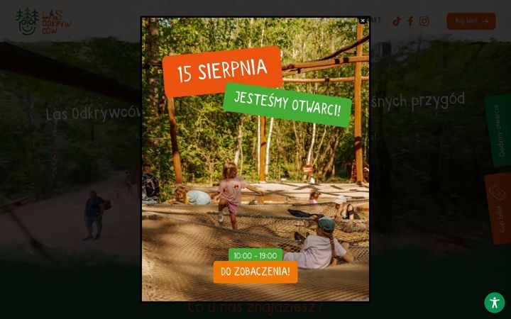 Screenshot of lasodkrywcow.pl