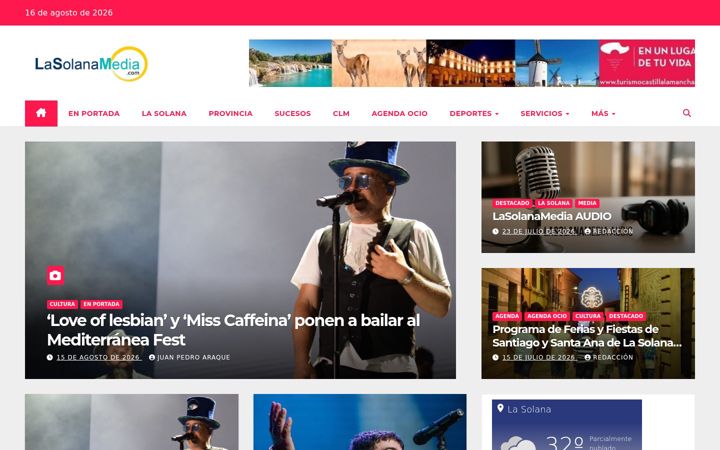 Screenshot of lasolanamedia.com