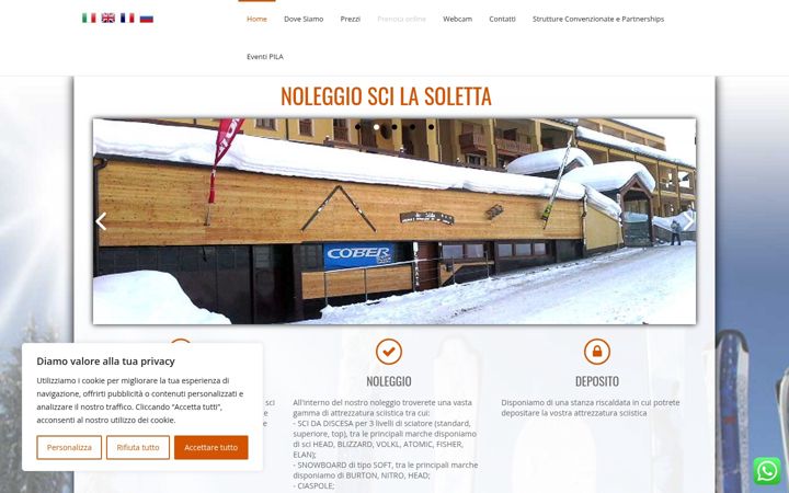 Screenshot of lasoletta.it