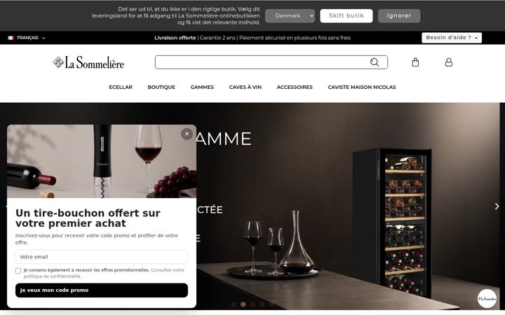 Screenshot of lasommeliere.com